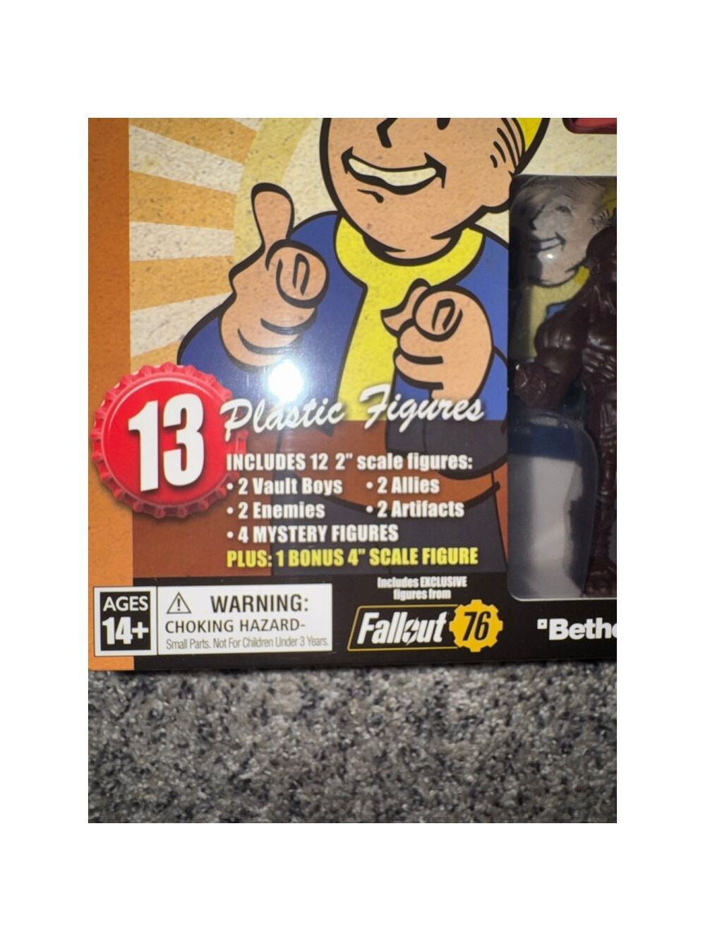 Fallout 76 NanoForce Figure Set + Fallout Shelter Metal Sign Bundle - Picture 9 of 13